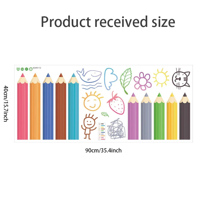 1 autocolant pentru pix de desene animate limba Yaya, autocolant de perete pentru grădiniță pentru decorarea peretelui