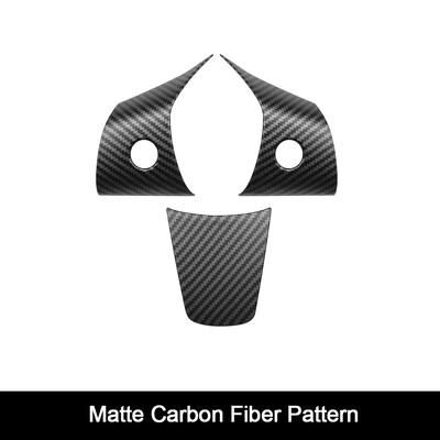 Για Tesla Model 3 Model Y Car Διακοσμητικό τιμόνι Αυτοκόλλητα εσωτερικού αυτοκινήτου ABS Διακοσμητικά αξεσουάρ από ανθρακονήματα