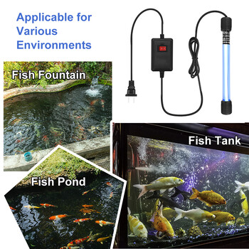 Aquarium Clean Light UV Light Sanitizer 5w/11w Green Away for Fish Tank Water Treatment