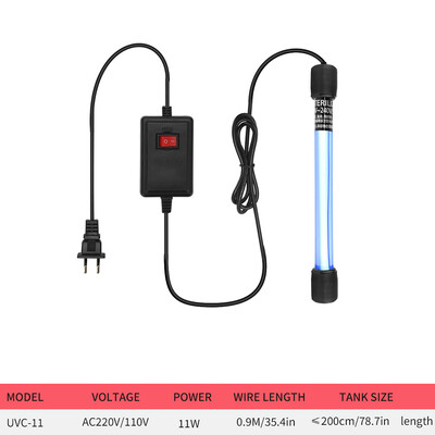 Aquarium Clean Light UV šviesos dezinfekavimo priemonė 5w/11w Green Away, skirta vandens valymui žuvų rezervuaruose