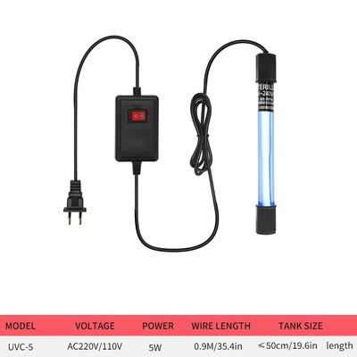 Aquarium Clean Light UV šviesos dezinfekavimo priemonė 5w/11w Green Away, skirta vandens valymui žuvų rezervuaruose