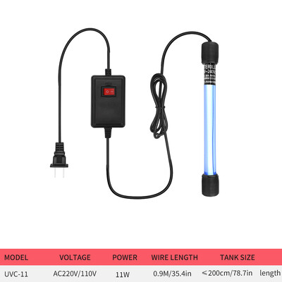 Aquarium Clean Light UV šviesos dezinfekavimo priemonė 5w/11w Green Away, skirta vandens valymui žuvų rezervuaruose
