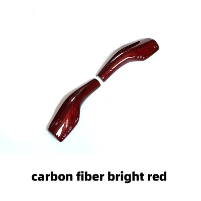 Automobilio priedų kolonėlės perjungimo dangtelis, skirtas Tesla Model 3 Y ABS Anglies pluošto raštas 2 vnt Valytuvo pavarų svirtis Dekoratyviniai lipdukai