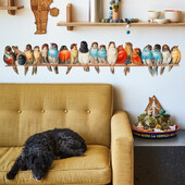 Αυτοκόλλητο τοίχου 20*90cm Branch Bird Cartoon Ζώο Αυτοκόλλητο τοίχου Σαλόνι Υπνοδωμάτιο Φόντο Διακόσμηση τοίχου Τοιχογραφία Αυτοκόλλητο τοίχου