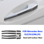 Διακοσμητικό αυτοκόλλητο από ανθρακονήματα εξωτερικής λαβής έλξης εξωτερικής λαβής πόρτας αυτοκινήτου Εξωτερικά αξεσουάρ Διακοσμητικό αυτοκόλλητο για Mercedes Benz GLE GLS ML GL