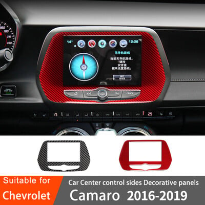 Chevrolet Camaro 2016 2017 2018 2019 ABS-i plastikust interjööri muutmise tarvikud autokeskuse ekraani dekoratiivkleebis