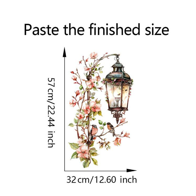 Autocolant de perete cu pandantiv cu flori roz Decor de perete detașabil pentru decorare pentru casă cu flori stereo impermeabile pentru dormitor