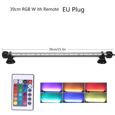 RGB akvariumo šviesa 18-54cm Nuotolinio valdymo nardymo lempa Spalvinga lempa 100-240v lempa augalams Žuvų rezervuaras būtinas amfibijai