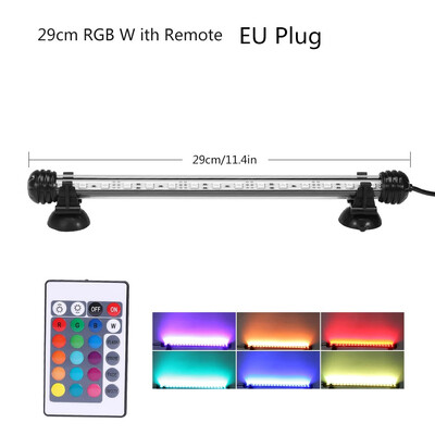 RGB akvariumo šviesa 18-54cm Nuotolinio valdymo nardymo lempa Spalvinga lempa 100-240v lempa augalams Žuvų rezervuaras būtinas amfibijai
