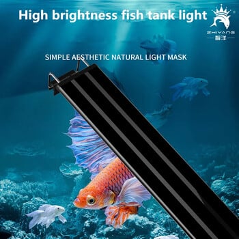 20cm—60CM Super Slim LEDs Ενυδρείο Φωτισμός Aquatic Plant Light Επεκτάσιμο αδιάβροχο κλιπ σε λάμπα για δεξαμενή ψαριών 110v-240v