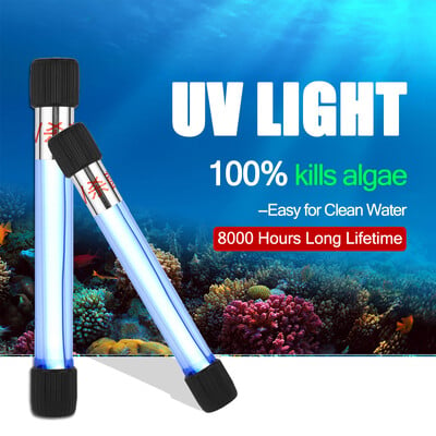 Fish Tank merülő UV sterilizáló lámpa fény, ultraibolya szűrős vízálló víztisztító akváriumi tóhoz Coral 5w/7w/9w/11w