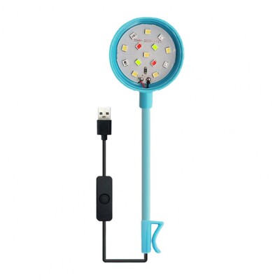 1 vnt. 360° reguliuojamas universalus vamzdelis žuvų bako žibintai Patvarus vandeniui atsparus LED akvariumo apšvietimas, prisegamas žuvims