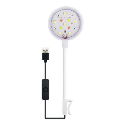 1 vnt. 360° reguliuojamas universalus vamzdelis žuvų bako žibintai Patvarus vandeniui atsparus LED akvariumo apšvietimas, prisegamas žuvims