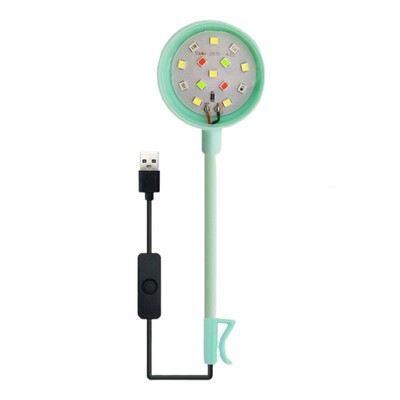 1 vnt. 360° reguliuojamas universalus vamzdelis žuvų bako žibintai Patvarus vandeniui atsparus LED akvariumo apšvietimas, prisegamas žuvims