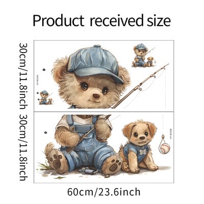 Tigla de Vinil Animal Autocolant de perete pentru copii Decorare camera copiilor Tapet adeziv Accesorii pentru dormitor Decor de perete Decor pentru casa