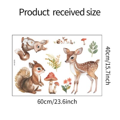 Tigla de Vinil Animal Autocolant de perete pentru copii Decorare camera copiilor Tapet adeziv Accesorii pentru dormitor Decor de perete Decor pentru casa