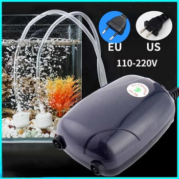 Αντλία αέρα ενυδρείου Fish Tank Mini Compressor Μονή Διπλή Έξοδος με Σωλήνα Βαλβίδας Ελέγχου Αξεσουάρ Aquatic 220V 3W 5W