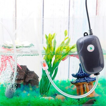 Αντλία αέρα ενυδρείου Fish Tank Mini Compressor Μονή Διπλή Έξοδος με Σωλήνα Βαλβίδας Ελέγχου Αξεσουάρ Aquatic 220V 3W 5W