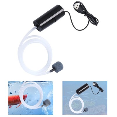 Pompă de aer cu oxigen pentru acvariu Oxigenator mic USB pentru rezervor de pește Compresor de aer silențios Mini aerator Accesorii portabile pentru rezervor de pește