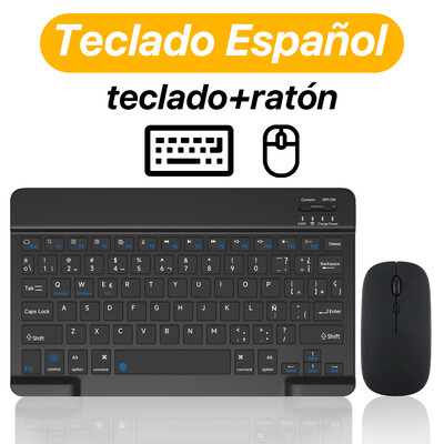 CASEPOKE Για iPad Xiaomi Samsung Huawei Tablet Phone Bluetooth Πληκτρολόγιο και ποντίκι Mini Ασύρματο πληκτρολόγιο Android IOS Windows