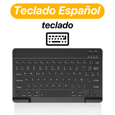 CASEPOKE Για iPad Xiaomi Samsung Huawei Tablet Phone Bluetooth Πληκτρολόγιο και ποντίκι Mini Ασύρματο πληκτρολόγιο Android IOS Windows