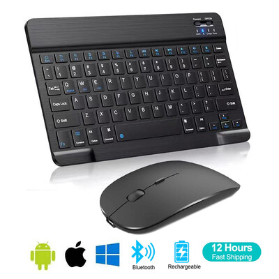 Mini Bluetooth klaviatūra Belaidė klaviatūra, įkraunama telefonui planšetiniam kompiuteriui Rusiška ispaniška klaviatūra, skirta Android ios Windows