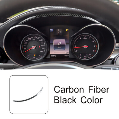 Automobilio prietaisų skydelio rėmo apdailos juostelės anglies tekstūra, skirta Mercedes Benz C klasės W205 GLC X253 2015-2020 interjero priedams