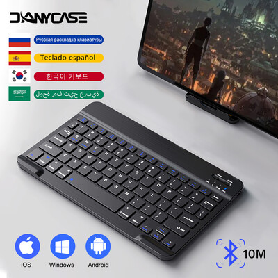 Ασύρματο πληκτρολόγιο tablet για iOS Android Windows για iPad Πληκτρολόγιο και ποντίκι συμβατό με Bluetooth Samsung Xiaomi Huawei Teclado