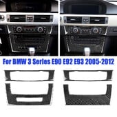 Για BMW E90 E92 E93 Σειρά 3 Αξεσουάρ Εσωτερικό Αυτοκινήτου Κλιματισμός με πραγματικό ανθρακονήματα Κάλυμμα πάνελ κονσόλας CD Διακοσμητικό στυλ αυτοκινήτου