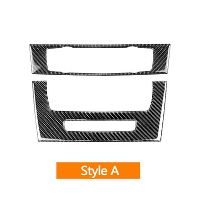 Για BMW E90 E92 E93 Σειρά 3 Αξεσουάρ Εσωτερικό Αυτοκινήτου Κλιματισμός με πραγματικό ανθρακονήματα Κάλυμμα πάνελ κονσόλας CD Διακοσμητικό στυλ αυτοκινήτου