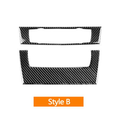 Για BMW E90 E92 E93 Σειρά 3 Αξεσουάρ Εσωτερικό Αυτοκινήτου Κλιματισμός με πραγματικό ανθρακονήματα Κάλυμμα πάνελ κονσόλας CD Διακοσμητικό στυλ αυτοκινήτου