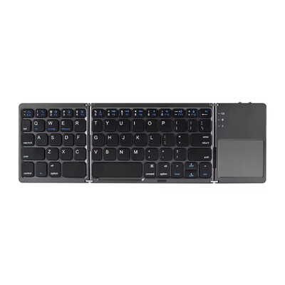 Tastatură Bluetooth pliabilă cu touchpad pentru IOS Android Windows Office Mini tastatură fără fir Stocare Trei sisteme Universal