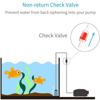10 бр. Пластмасов еднопосочен възвратен клапан за въздушна помпа за аквариум Невъзвратен домашен аквариум CO2 система