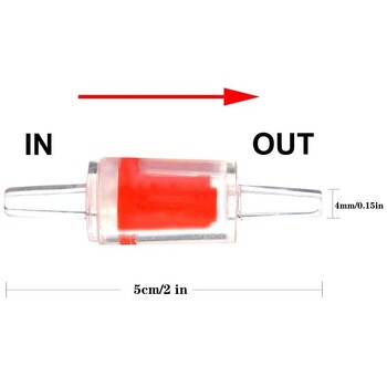 10 бр. Пластмасов еднопосочен възвратен клапан за въздушна помпа за аквариум Невъзвратен домашен аквариум CO2 система