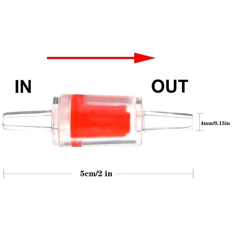 10 tk Plastikust ühesuunaline tagasilöögiklapp akvaariumi õhupumba tagasivooluga koju kalapaagi CO2 süsteemi jaoks