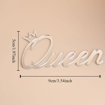 10PCS Честит рожден ден My Queen Cake Topper Премиум златен акрилен Crown Cake Topper за рожден ден и сватбени декорации