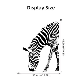 Προσομοίωση ασπρόμαυρων αυτοκόλλητων τοίχου τέχνης Zebra που αφαιρούνται για το υπνοδωμάτιο του σαλονιού Φουαγιέ διακόσμηση φόντου Αυτοκόλλητα τοίχου