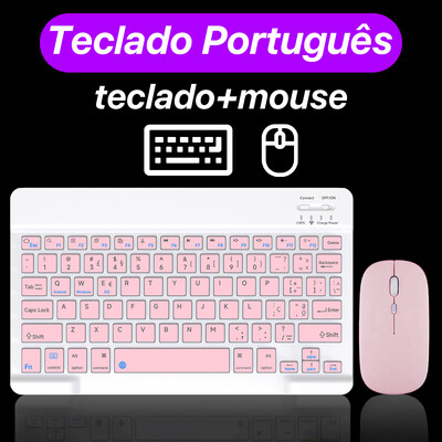 CASEPOKE 10 ιντσών ασύρματο πληκτρολόγιο Bluetooth για Samsung Xiaomi Apple Tablet πληκτρολόγιο και ποντίκι Android IOS Windows