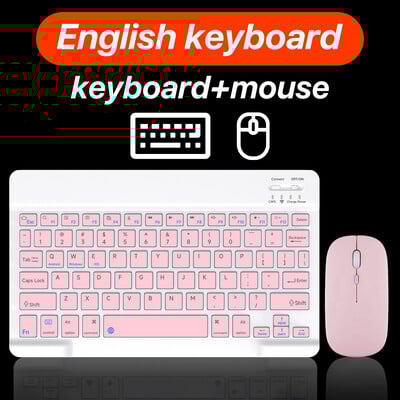 CASEPOKE 10 ιντσών ασύρματο πληκτρολόγιο Bluetooth για Samsung Xiaomi Apple Tablet πληκτρολόγιο και ποντίκι Android IOS Windows