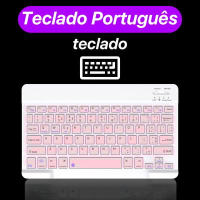 CASEPOKE 10 ιντσών ασύρματο πληκτρολόγιο Bluetooth για Samsung Xiaomi Apple Tablet πληκτρολόγιο και ποντίκι Android IOS Windows