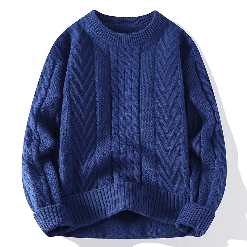 Férfi Fehér O-galléros Pulóverek Ruhák Téli Vintage Pulóver Férfi Kabátok Tömör csíkos Pulóver Férfi garbó őszi új 4XL-M