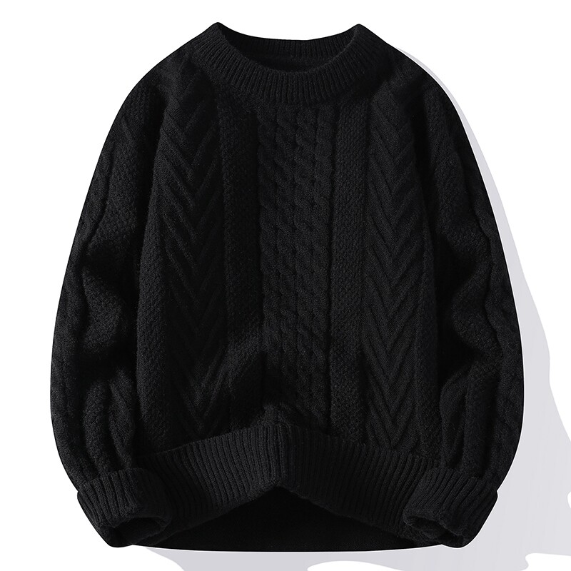 Férfi Fehér O-galléros Pulóverek Ruhák Téli Vintage Pulóver Férfi Kabátok Tömör csíkos Pulóver Férfi garbó őszi új 4XL-M