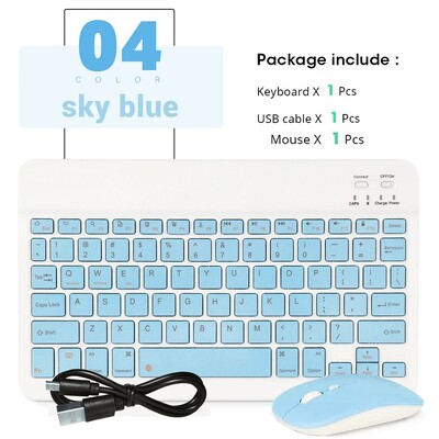 Μίνι ασύρματο ποντίκι Bluetooth 10 ιντσών Ισπανικό πληκτρολόγιο BT για iPad Τηλέφωνο Tablet 10ης γενιάς Air 2 Φορητό για Huawei Android