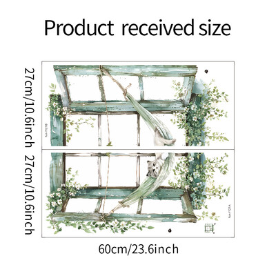 2gab radošās viltus loga multfilmas kaķēns guļ bērnu guļamistabas mājas izdaiļošanai sienas uzlīmes