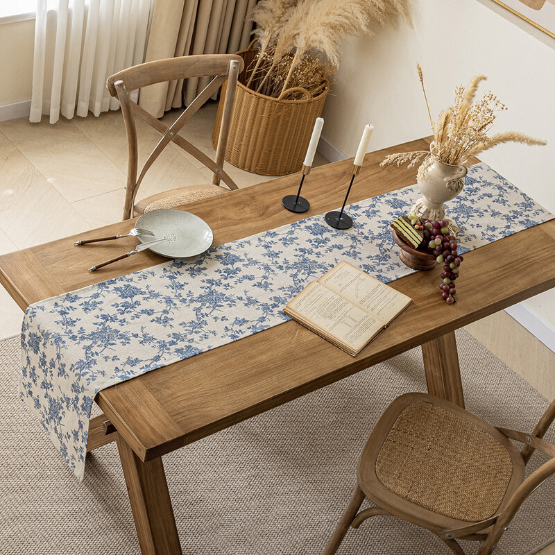 Tije de masă cu imprimare vintage Cafea Bucătărie Masă de sufragerie Decor pentru casă Crăciun Nuntă Vacanță Stil Fermă Chic Lucrat manual