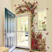 Rózsabokor falmatrica nappali dekorációhoz virág tapéta hálószoba öntapadós háttérmatricák otthoni kellékek