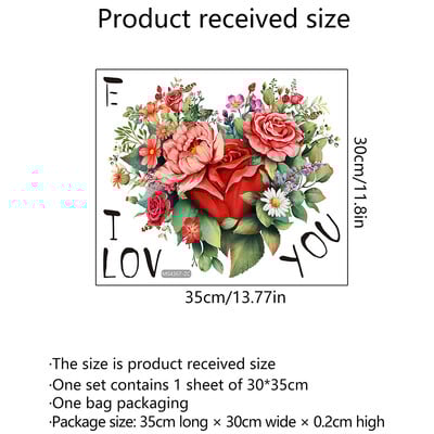 Rózsabokor falmatrica nappali dekorációhoz virág tapéta hálószoba öntapadós háttérmatricák otthoni kellékek