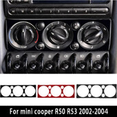 Αυτοκόλλητο για Mini Cooper Hatch For R50 R53 2001-2006 Πίνακας ελέγχου κλιματισμού CarbonFiber AC Διακοσμητικά αξεσουάρ εσωτερικού αυτοκινήτου