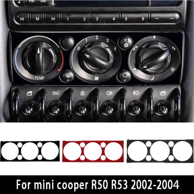 Mini Cooper nyíláshoz R50 R53-hoz 2001-2006 CarbonFiber AC klíma Vezérlőpult Kímélő Autóbelső Tartozékok matrica