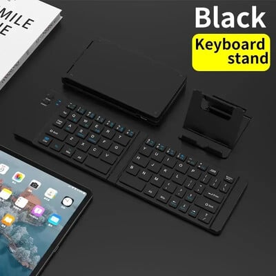 Saliekamā tastatūra un pele 2.4G mini tastatūra Bluetooth bezvadu pārnēsājamas Silm salokāmas tastatūras ceļojumu datoram datoram iPad